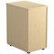 Jemini 3 Drawer Desk High Pedestal, 600mm Deep, Maple