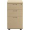 Jemini 3 Drawer Desk High Pedestal, 600mm Deep, Maple