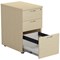 Jemini 3 Drawer Desk High Pedestal, 600mm Deep, Maple