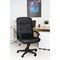 Jemini Hudson High Back Leather Look Executive Chair, Black