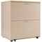 Jemini 2 Drawer Desk Side Filing Cabinet, 800x600x730mm, Maple