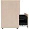 Jemini 2 Drawer Desk Side Filing Cabinet, 800x600x730mm, Maple