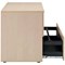 Jemini 2 Drawer Desk Side Filing Cabinet, 800x600x730mm, Maple