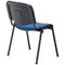 Jemini Ultra Multipurpose Black Frame Stacking Chair, Blue Vinyl