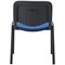 Jemini Ultra Multipurpose Black Frame Stacking Chair, Blue Vinyl