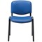 Jemini Ultra Multipurpose Black Frame Stacking Chair, Blue Vinyl