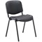 Jemini Ultra Multipurpose Black Frame Stacking Chair, Black Vinyl