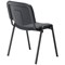 Jemini Ultra Multipurpose Black Frame Stacking Chair, Black Vinyl