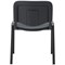 Jemini Ultra Multipurpose Black Frame Stacking Chair, Black Vinyl