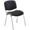 Jemini Ultra Multipurpose Chrome Frame Stacking Chair, Black