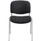 Jemini Ultra Multipurpose Chrome Frame Stacking Chair, Black