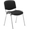 Jemini Ultra Multipurpose Chrome Frame Stacking Chair, Black Vinyl