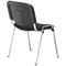 Jemini Ultra Multipurpose Chrome Frame Stacking Chair, Black Vinyl