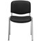 Jemini Ultra Multipurpose Chrome Frame Stacking Chair, Black Vinyl