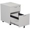 Jemini 2 Drawer Mobile Pedestal, White