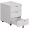 Jemini 3 Drawer Mobile Pedestal, White