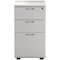 Jemini 3 Drawer Desk High Pedestal, 600mm Deep, White