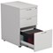 Jemini 3 Drawer Desk High Pedestal, 600mm Deep, White