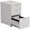 Jemini 3 Drawer Desk High Pedestal, 600mm Deep, White