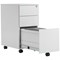 Jemini 3 Drawer Slimline Steel Mobile Pedestal, White