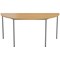 Jemini Semi Circular Multipurpose Table, 1600x800x730mm, Oak