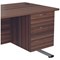 Jemini 2 Drawer Fixed Pedestal, 675mm Deep, Walnut