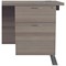 Jemini 2 Drawer Fixed Pedestal, 655mm Deep, Grey Oak