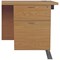 Jemini 2 Drawer Fixed Pedestal, 675mm Deep, Oak