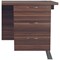 Jemini 3 Drawer Fixed Pedestal, 655mm Deep, Walnut