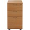 Jemini 3 Drawer Desk High Pedestal, 800mm Deep, Beech