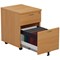 Jemini 2 Drawer Mobile Pedestal, Beech