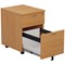 Jemini 2 Drawer Mobile Pedestal, Beech