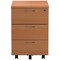 Jemini 3 Drawer Mobile Pedestal, Beech