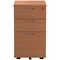 Jemini 3 Drawer Under Desk Pedestal, Beech