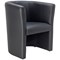 First Leather Look Tub Chair, Black