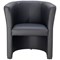 First Leather Look Tub Chair, Black