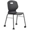 Titan Arc Mobile Four Leg Chair, Size 6, Anthracite