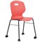 Titan Arc Mobile Four Leg Chair, Size 6, Coral