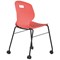 Titan Arc Mobile Four Leg Chair, Size 6, Coral