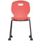 Titan Arc Mobile Four Leg Chair, Size 6, Coral