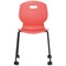 Titan Arc Mobile Four Leg Chair, Size 6, Coral