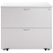 Jemini 2 Drawer Desk Side Filing Cabinet, 850x630x770mm, White