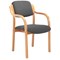 Jemini Wood Frame Arm Chair, Charcoal