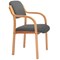 Jemini Wood Frame Arm Chair, Charcoal