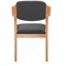 Jemini Wood Frame Arm Chair, Charcoal