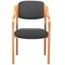 Jemini Wood Frame Arm Chair, Charcoal