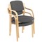 Jemini Wood Frame Arm Chair, Charcoal