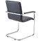 Arista Titan Cantilever Base Skid Feet Visitor Chair, Black/Chrome