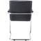 Arista Titan Cantilever Base Skid Feet Visitor Chair, Black/Chrome