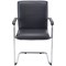 Arista Titan Cantilever Base Skid Feet Visitor Chair, Black/Chrome